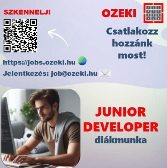 Junior fejlesztő - Diákmunka ősztől – Ozeki Kft.