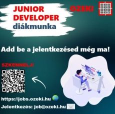 Junior fejlesztő - Diákmunka ősztől