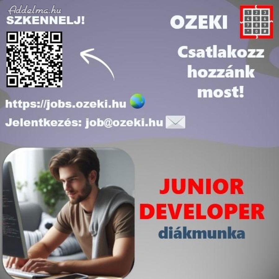 Junior fejlesztő - Diákmunkatárs