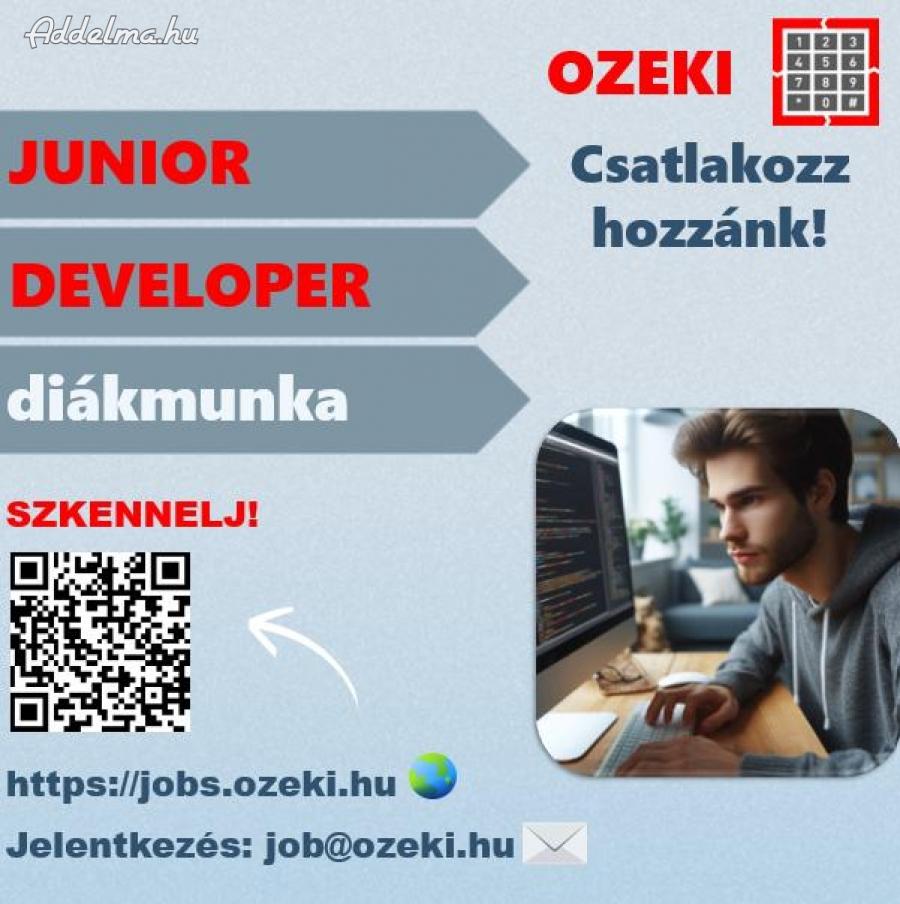 Junior fejlesztő - Jelentkezz az Ozekihez őszi diákmunkára!