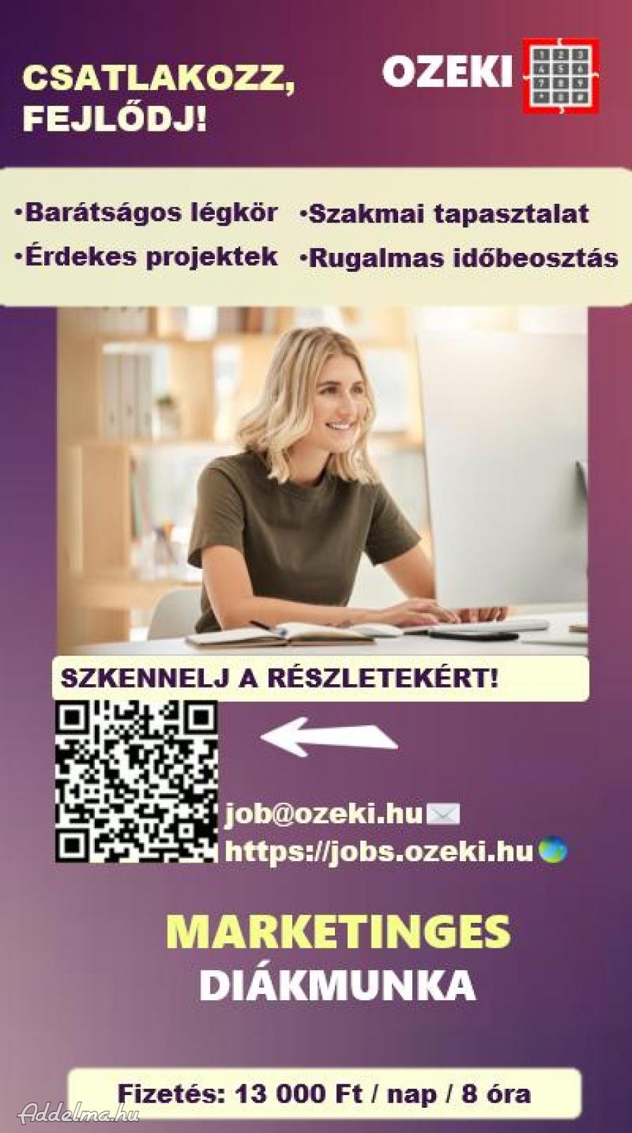 Junior online marketing asszisztens - Diákmunka ősztől