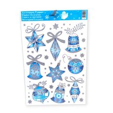 Karácsonyi ablakmatrica harangdíszekkel