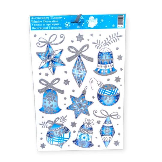 Karácsonyi ablakmatrica harangdíszekkel