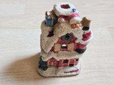 Karácsonyi házikó dekor mécses tartó