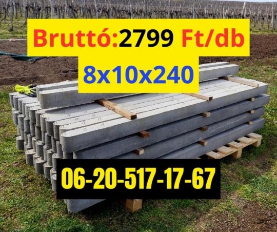 Kerítés betonoszlop 2799-Ft/db