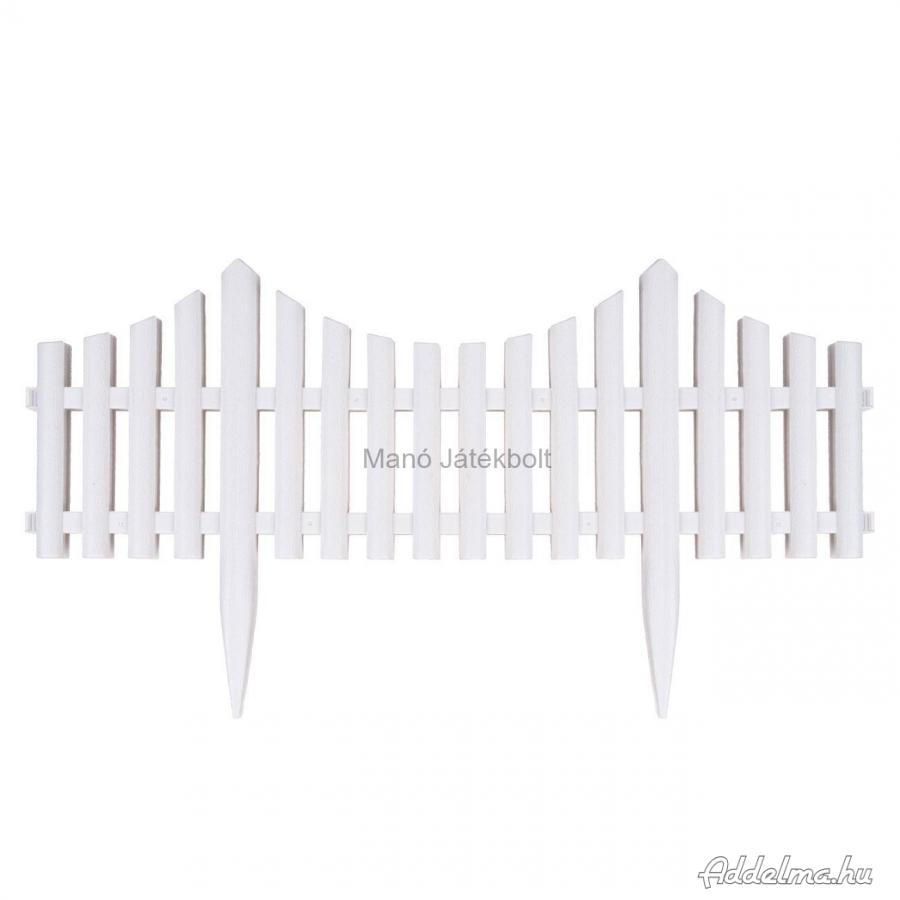 Kerítés műanyag fehér 4 db