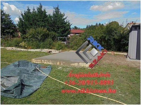 Kerti faházalapozás, beton lemezalap!