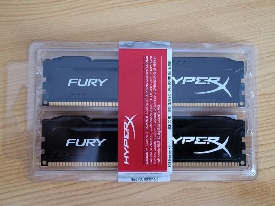 Kingston 8GB 2×4GB DUAL KIT Hyperx Hyper X Fury 1600MHz CL10 memória