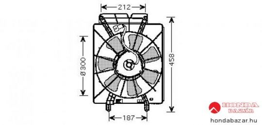 KLÍMAHŰTŐ VENTILÁTOR KOMPLETT, UTÁNGYÁRTOTT ÚJ | Honda