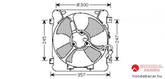 KLÍMAHŰTŐ VENTILÁTOR KOMPLETT, UTÁNGYÁRTOTT ÚJ | Honda