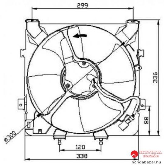 KLÍMAHŰTŐ VENTILÁTOR KOMPLETT, UTÁNGYÁRTOTT ÚJ | Honda