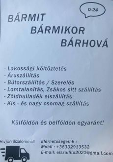 Költöztetés, Áruszállítás, Azonnali Futárszolgálat