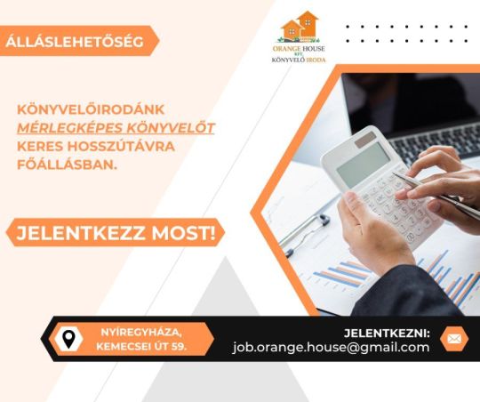 Könyvelő kollégát keresünk - Nyíregyháza (nettó 600.000 Ft)