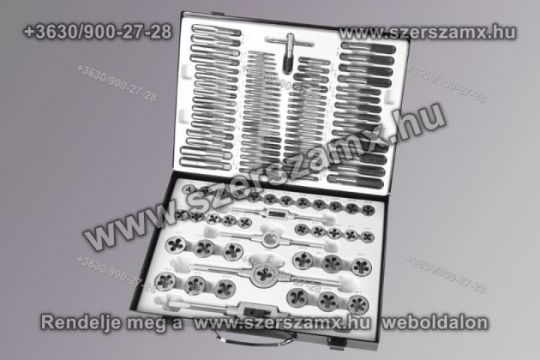 KrafTech HA-1371 Menetmetsző és Menetvágó 110-részes készlet