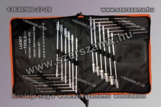 KrafTech HA-1378 T-kulcs Készlet 12-részes