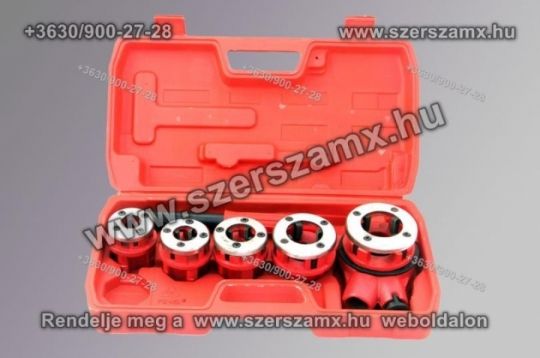 KrafTech HA-1381 Kézi Racsnis Cső menetmetsző 5-vágó fejjel