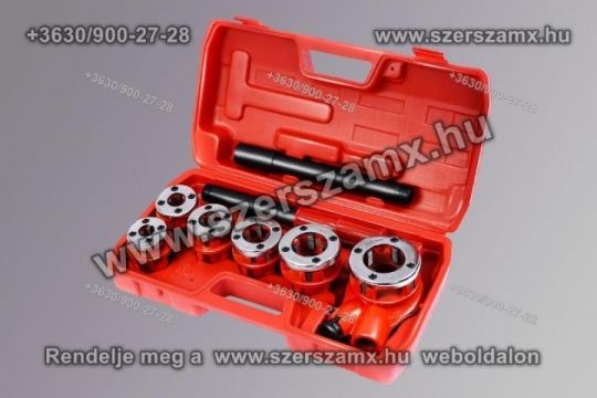 KrafTech HA-1382 Kézi Racsnis Cső menetmetsző 6-vágó fejjel
