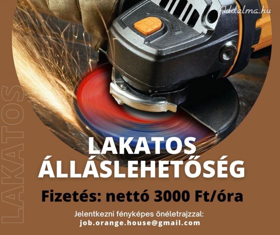 Lakatos munkatársat keresünk (nettó 3000 Ft/óra)