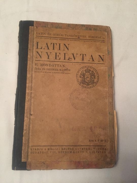 Latin nyelvtan könyv