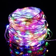 LED karácsonyi izzó égő RGB USB hangulatfény 10m 100LED