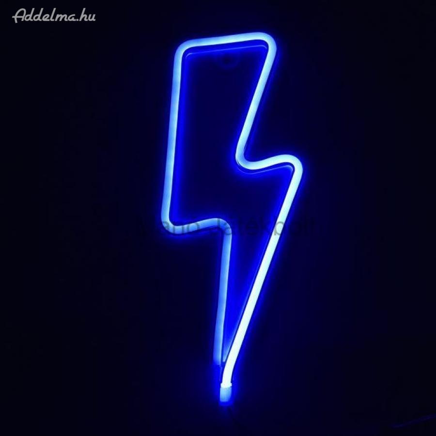 LED Neon villámkék USB 11.5x28cm