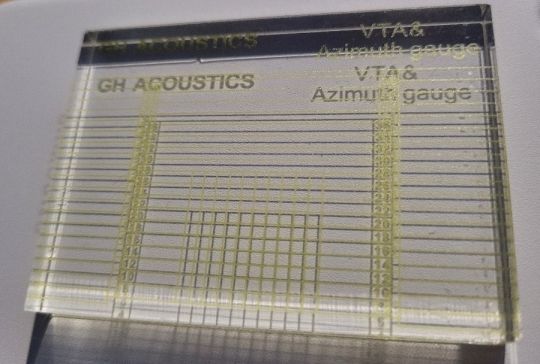 Lemezjátszó VTA beállító sablon bakelit vinyl