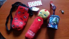Marvel-Avengers-Bosszúállók táska, tolltartó, óra, álarc