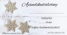 Masszázs Ajándékutalvány
