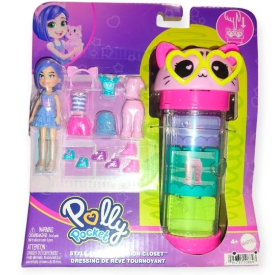 Mattel Polly baba játékkészlet – cica szekrény hengerrel