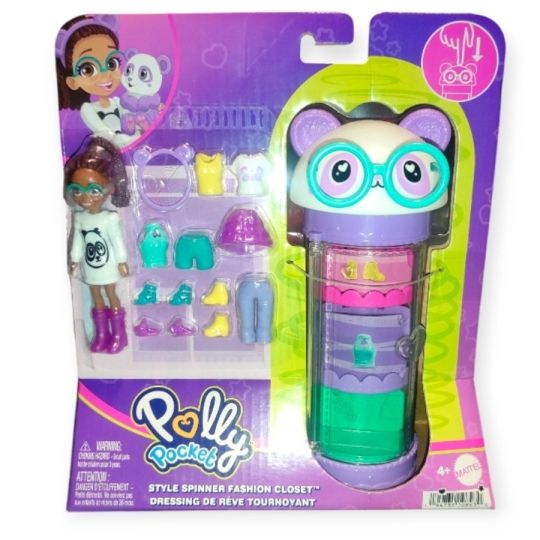 Mattel Polly – Baba Panda Forgószekrény Hengerben