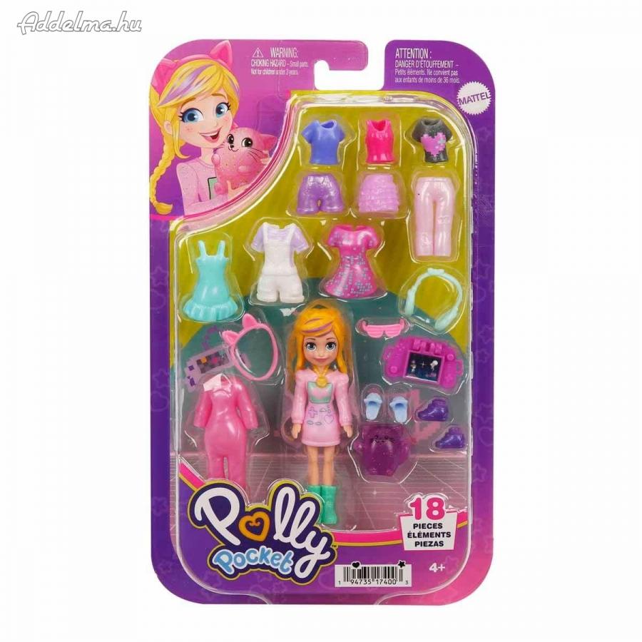 Mattel Polly - Szőke hajú baba cicával