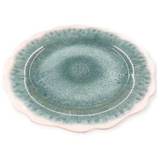 Melamin tányér - Türkiz márvány mintás 21,5cm
