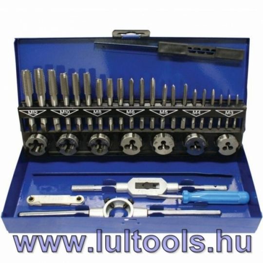 Menetfúró menetmetsző klt. 32db M3-M12 LULTOOLS