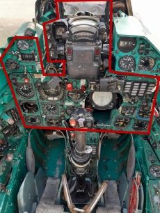 MIG-21 MF vadászgép műszerfal