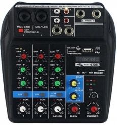 Mini USB audio keverő 4 csatornás Bluetooth