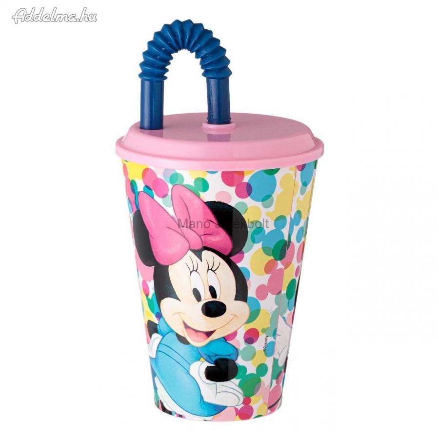 Minnie egér szívószálas pohár 430 ml