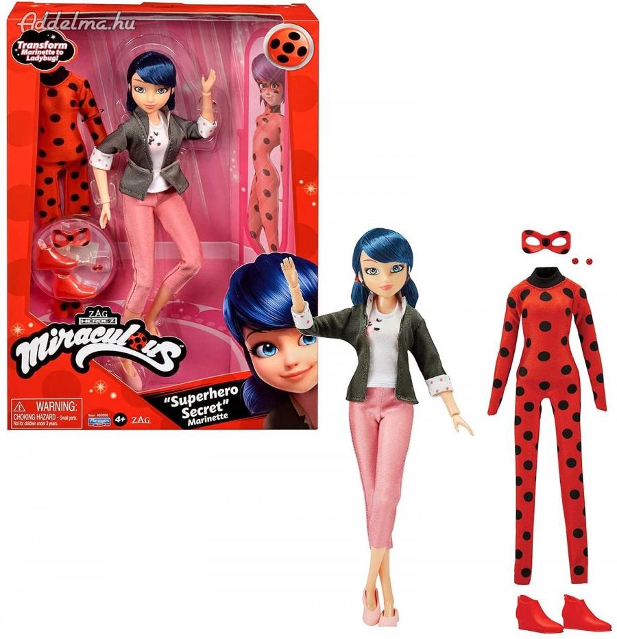 Miraculous Ladybug Superhero secret baba szett Bandai