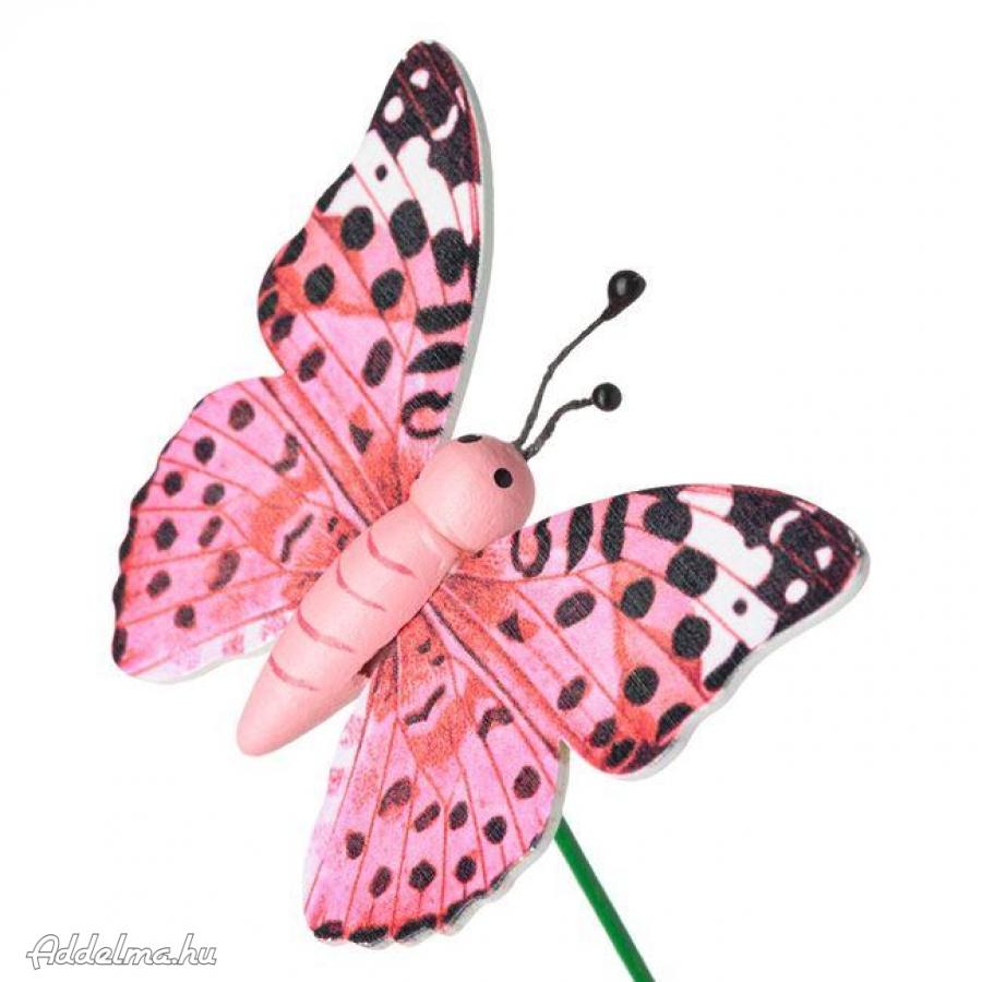 Mozgó Pillangó pálcikán rózsaszín
