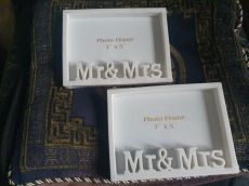 Mr & Mrs 3D képkeret és asztali dísz, esküvői dekoráció-új,