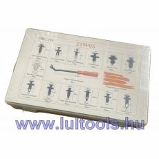 Műanyag patent készlet + patent kiszedők 229 részes univerzális