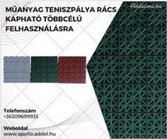 Műanyag rács hajóba,teraszra, teniszpályára