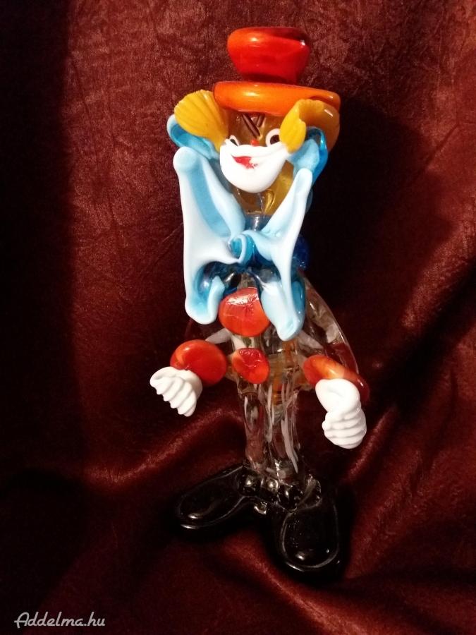 Muránói üvegbohóc kézműves figura!