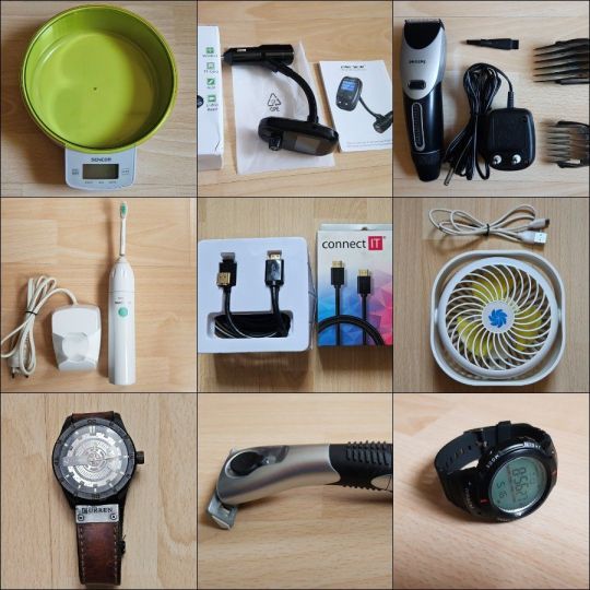 Műszaki: hajvágó ventilátor karóra transzmitter mérleg kábel