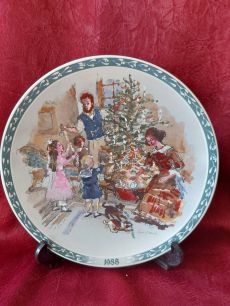 Német jelenetes porcelán dísztányér!