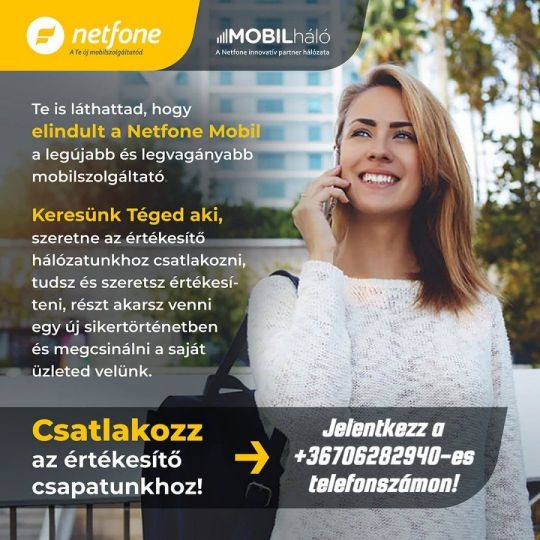 Netfone üzletkötő