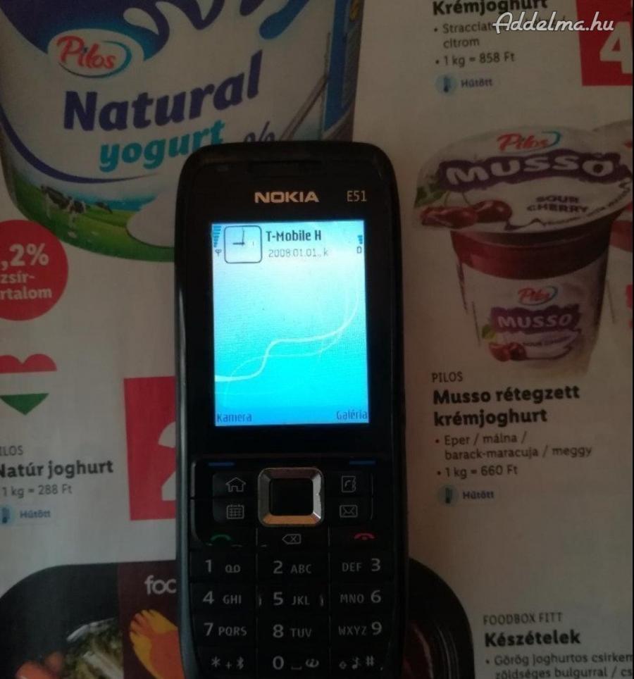 Nokia e51 jó Telekomos, gumi gombok nincsenek, akksi nélkül
