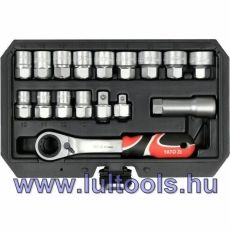 Nyitott dugókulcs készlet 17 részes 3/8", 1/2" Spline YATO