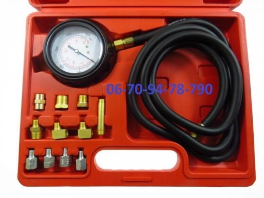 Olajnyomás mérő 12 adapterrel, max. 35 bar