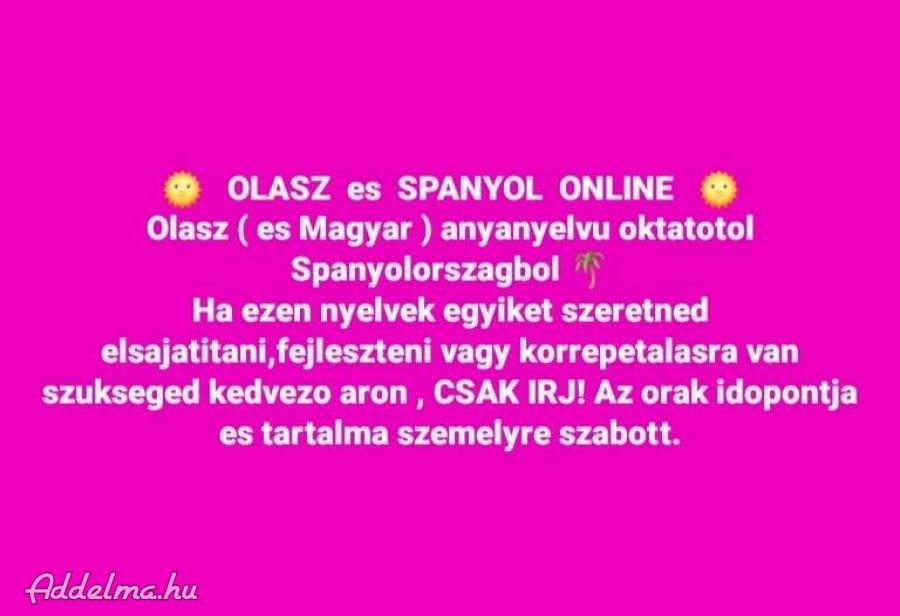 OLASZ SPANYOL ANGOL ONLINE MAGANORAK