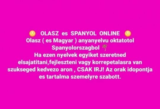 OLASZ SPANYOL ANGOL ONLINE MAGANORAK